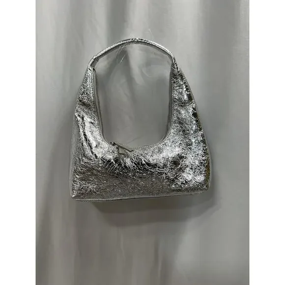 Marge Sherwood Silver Textured Shoulder Bag - Picture 2 of 4